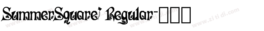 SummerSquare Regular字体转换